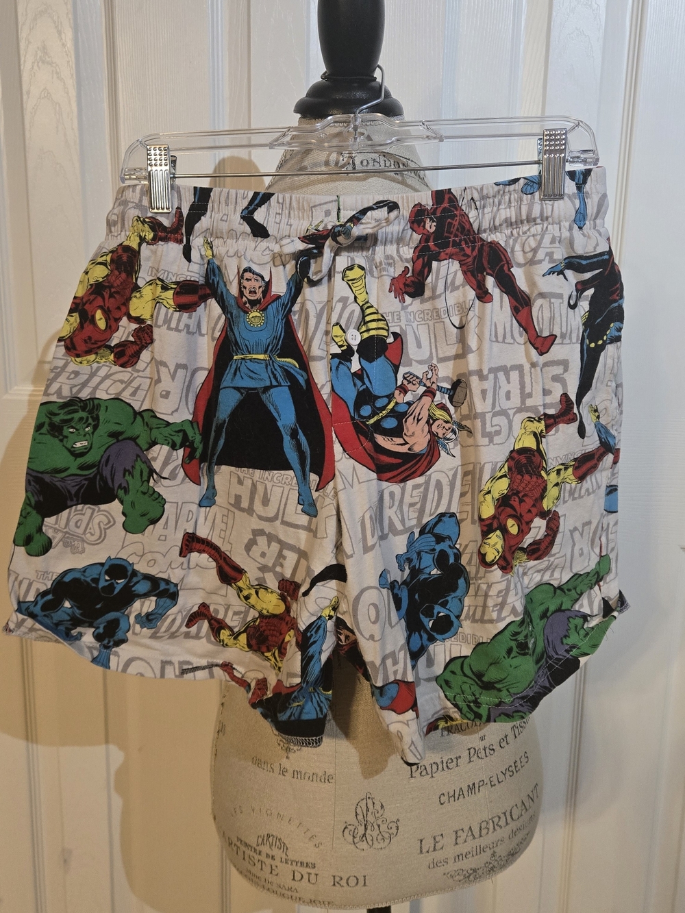 Marvel Comic Character Print Lounge Shorts - Red, Blue, Yellow, Green